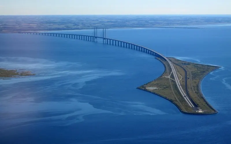 Öresundsbron sedd från luften